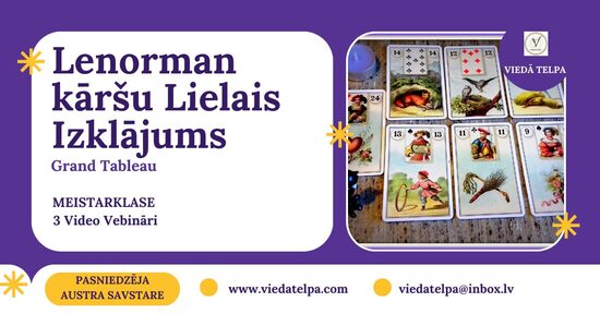 LENORMAN Lielais izklājums GRAND TABLEAU (3 VIDEO) ar LENORMAN pamata zināšanām